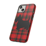 Scottish Terrier Silhouette Plaid Art Tough Phone Case