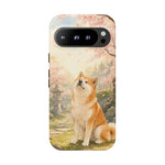 Akita under Cherry Blossoms Dog Breed Phone Case