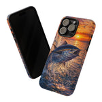 Bluefin Tuna Leaping at Sunset Fishing phone case | Tough Cover