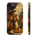 Poodle in Beret Phone Case | Vintage Paris Café Illustration