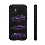 Purple R33 Skyline GTR JDM Sports Car Phone Case Tough Multi View