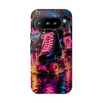 Neon Roller Skates Tough Case | Retro 80s Skate Night Phone Cover