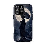 Geisha Parasol Moonlight Art Tough Phone Case
