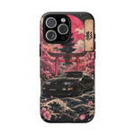 Black 300ZX Phone Case, Cherry Blossom Torii Art Tough Cover