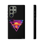 Synthwave Sunset Triangle Phone Case Retro Vaporwave Case