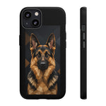 German Shepherd Geometric Art Tough Phone Case - Low Poly