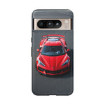 Red C8 Z06 Track Wing Tough Phone Case Cover Gift Art