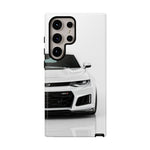 White Camaro Phone Case, ZL1 American Muscle Car Tough Cover for Men
