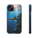 Cobia Reef Phone Case, Shaft of Light Ocean Fishing Tough Cover