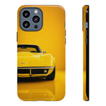 Yellow Corvette Phone Case, C3 Stingray Classic Sports Cover, Gift