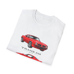 Red 1975 Trans Am Cars T-Shirt | Classic Muscle Car Trio Illustration