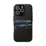 Blue C7 Z06 Sports Car Tough Phone Case Track Style Cover Gift