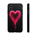 Melting Glitch Heart Neon Phone Case