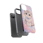 Scottish Fold Cat Kawaii Cute Portrait Art Tough Phone Case