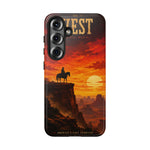 Western Sunset Cowboy Phone Case | Rugged Protective Cover