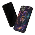 Cosmic Wolf Phone Case, Galaxy Nebula Portrait Tough Cover, Gift