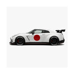 GT-R R35 Poster JDM Sports Car Wall Art Print Japan Flag White Supercar