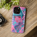 Neon Cyber Geisha phone case | Tough Case
