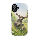 Playful Dog in Meadow Great Dane phone case | Puppy Art Tough Cover