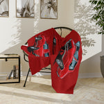 1965 GTO Red Car Blanket | Velveteen Microfiber Throw