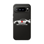 R34 Skyline Japanese Flag Race Car Phone Case | JDM GT-R Tough Cover