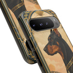Doberman Art Deco 'La Dolce Vita' Phone Case | Vintage Dog Design