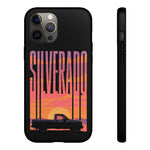 Silverado sunset truck Phone Case | Retro pickup silhouette
