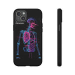 Neon Anatomical Skeleton Phone Case | Internal Displacement Art