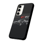 Black C6 Phone Case American Sports Car Tough Cover Gift