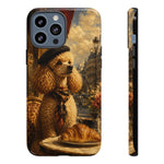 Poodle in Beret Phone Case | Vintage Paris Café Illustration