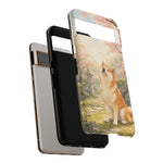 Akita under Cherry Blossoms Dog Breed Phone Case