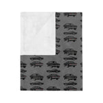 1968 Charger R/T Black Microfiber Throw Blanket Classic Muscle Car
