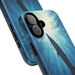 Barracuda Silhouette Phone Case, Sunlit Marine Art Tough Cover