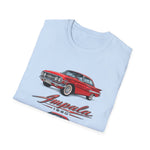 Red Vintage 1960 Chevy Impala Trio T-Shirt | Classic Car Illustration