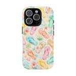 Watercolor Flip Flops pattern Tough Case | Beach Shells Phone Cover