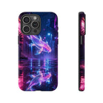 Neon Koi Reflection Vaporwave phone case | Tough Cover