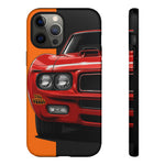 GTO The Judge Red Muscle Car Illustration Phone Case | Retro Classic Car