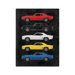 1969 Camaro Five Color Side Profile Microfiber Throw Blanket Muscle Car Gift