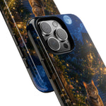 Moonlit Garden Cat Phone Case, Firefly Painterly Art Cover