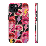 Pop Art Lips and Lightning Bolt Phone Case