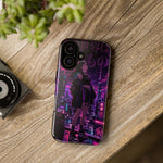 Anime Girl Neon City Tough Phone Case Cover Gift