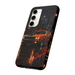 Challenger RT Phone Case, Rainy City Night Muscle Car Tough Cover