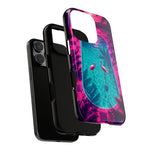 Neon Flamingo Pool Vaporwave Art Tough Phone Case