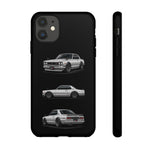 Silver Hakosuka Skyline Classic Sports Car Tough Phone Case for JDM Fans
