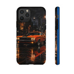 Challenger RT Phone Case, Rainy City Night Muscle Car Tough Cover