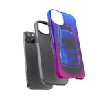 R34 Skyline Phone Case, Blue Top-Down Duotone Gradient Cover