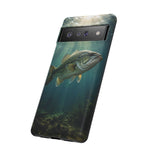 Largemouth Bass Phone Case, Sunlit Underwater Tough Cover, Gift