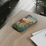 Leaping Golden Trout Lake Scene phone case | Tough Cover
