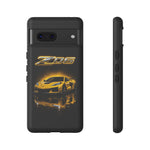 Z06 Corvette Phone Case, Yellow Neon Chrome Studio Cover