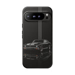 Nova SS Phone Case, Black 68 Muscle Car Silver Stripe Studio Cover